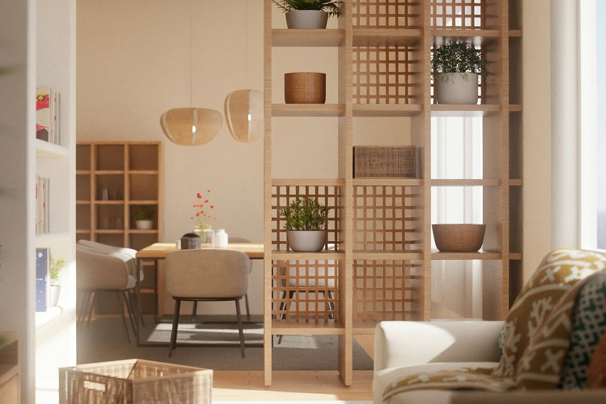 Lichte woonkamer met houten interieur, een huis verhuren via Airbnb