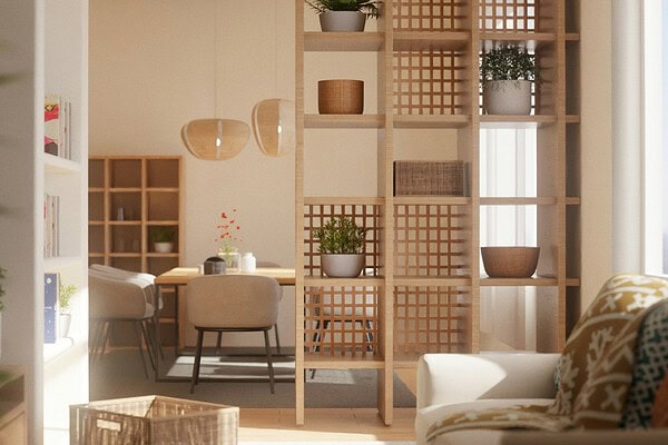 Lichte woonkamer met houten interieur, een huis verhuren via Airbnb